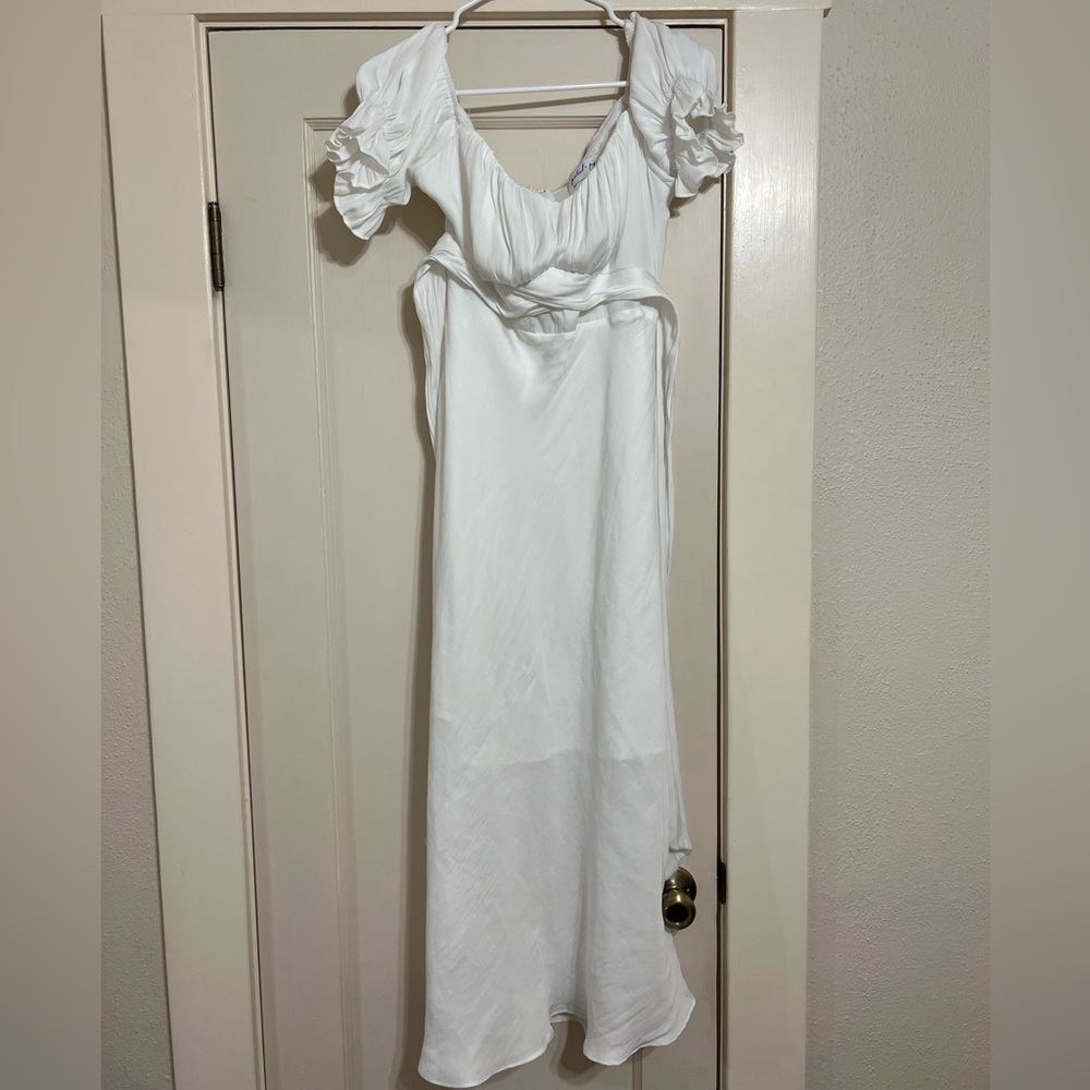 Petal and Pup White Midi Dress - Picture 2 of 5